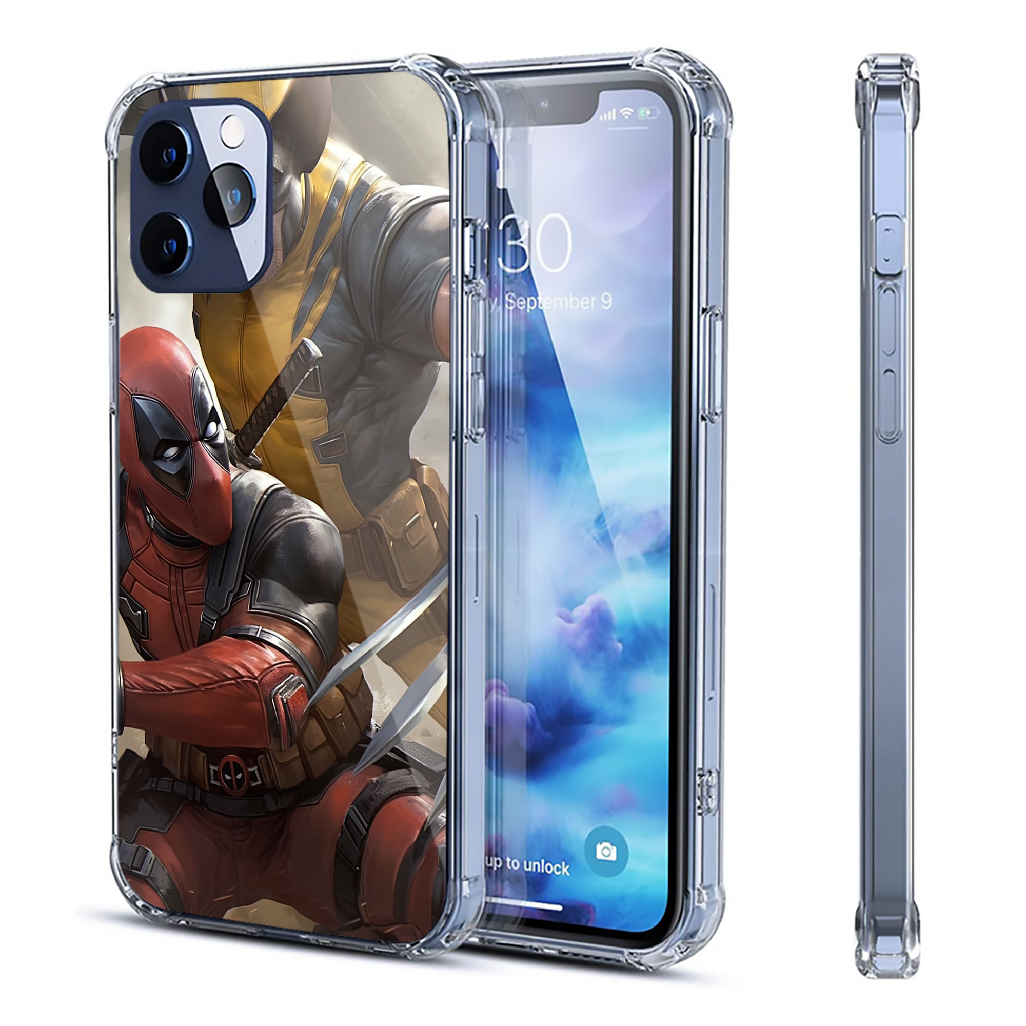（画像用） Deadpool デッドプール 【iPhone 12シリーズ対応】透明スマホケース（クリアソフトケース）